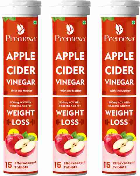 PREMEXA Apple Cider Vinegar Effervescent Tablets for Metabolism Boost & Natural Detox